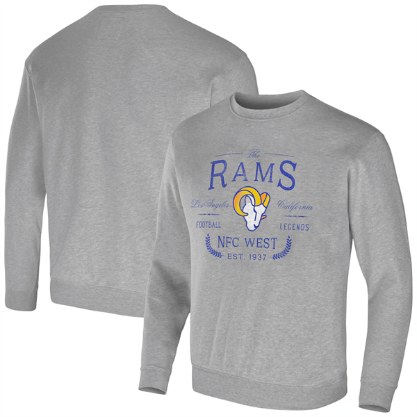 Men's Los Angeles Rams Gray Darius Rucker Collection Pullover Sweatshirt